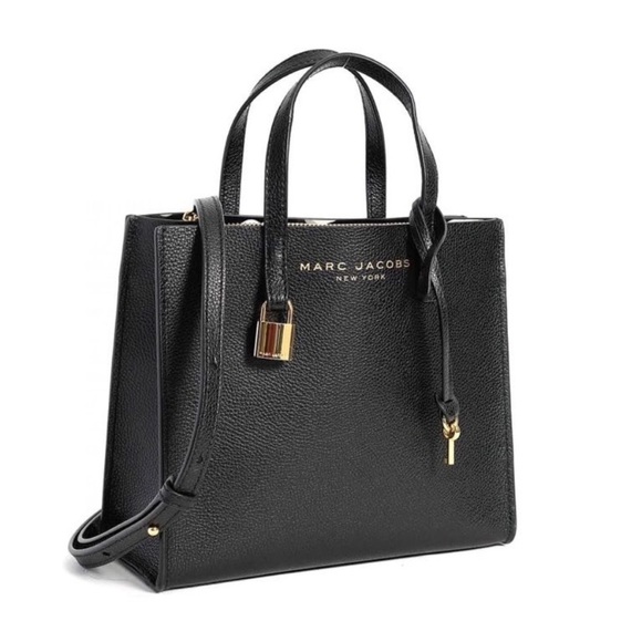 Marc Jacobs Handbags - $350 Marc Jacobs Mini Grind Black Pebble Leather Tote/Crossbody Bag